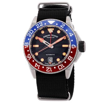 Armand Nicolet JSH GMT Automatic Black Dial Mens Watch A487RGN-NO-BN24481AANN