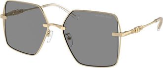 Michael Kors Sanya Gray Solid Square Ladies Sunglasses MK1157D 10143F 58