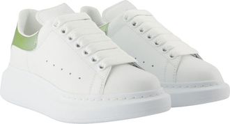 Alexander McQueen Womens Oversized Leather Sneaker White Calfskin