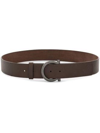 Ferragamo Gancini leather belt - Brown