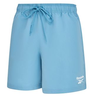 Reebok Badeshorts REEBOK Yale, Herren, Gr. XL, N-Gr, inverted aqua, Microfaser, Polyester, clean, unifarben, Badehosen Badeshorts, mit Kordelzug und elastisc