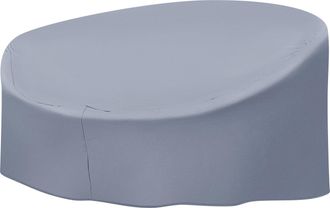 Beliani Funda De Protecci&oacute;n Impermeable De Tela Poli&eacute;ster Recubierta De Pvc Gris 165 X 140 X 75 Cm Muebles De Jard&iacute;n Sylt Chuva