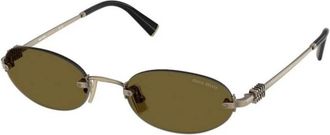 Miu Miu A54S Zonnebril - Dames - Zonnebrillen - Geel - 51 MM - Accessoires