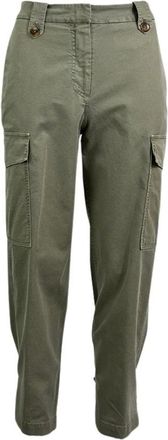 Pantaloni Torino Tapered Broeken - Dames - Broeken - Groen - M - Katoen - Broeken