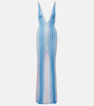 Missoni Zigzag ombre lame maxi dress