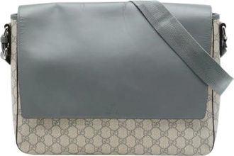 Gucci Pre-owned Messenger Bag - unisex - Pre-owned - Grijs - Maat: ONE Size Leer
