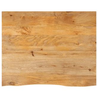 Berkfield Home Table Top Live Edge 110x80x3.8 cm Solid Wood Mango in Brown