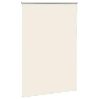 Berkfield Home Roller Blind Blackout Coffee 130x130 cm Fabric Width 126.6 cm Pol in Off-White