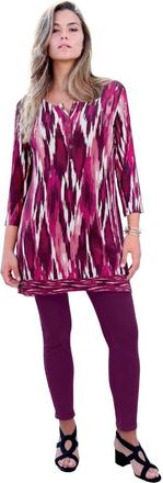 Roaman's Henley Ultra Drape Tunic in Raspberry Ikat Diamonds at Nordstrom, Size 16