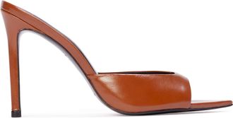 Black Suede Studio Brea Leather Mule in Cappuccino Leather at Nordstrom, Size 37.5