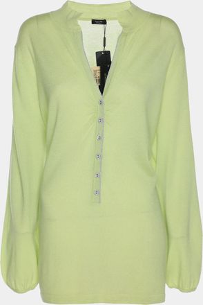 424 Basler Green Stretch Knit Long Sleeve Shirt