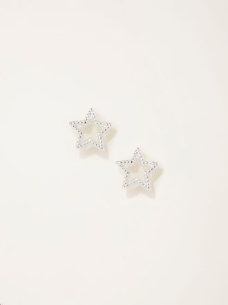 Fat Face FatFace Silver Tone Star Stud Earrings