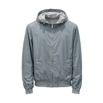 Fedeli Light Jackets, male, Blue, Size: L Carmel Bomber Jacket