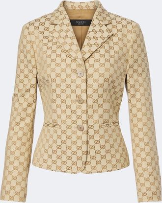 Gucci GG canvas cotton-blend blazer