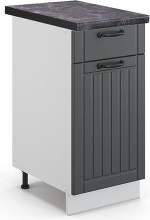 Vicco Mueble Bajo De Cocina Fame-line, Antracita Casa De Campo, 40 Cm, Et Antracita Vicco
