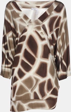 Basler Brown Printed Jersey Top