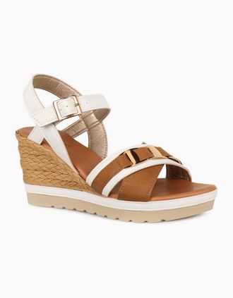 Lotus Womens Tassere Womens Espadrille Sandals - White - Size: 5