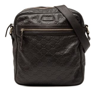 Gucci Dark Brown Pvc Leather Shoulder Bag (Pre-Owned)