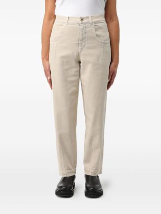 Eleventy high-waisted patch-pocket trousers - Neutrals