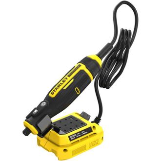 Stanley Mini-herramienta V20 Li-ion 18v, Velocidad Variable 6.700 - 34.000 Rpm, Pinza Universal De 3.2mm, Longitud Cable 120cm. Sin Bater&iacute;a/cargador (1/1)