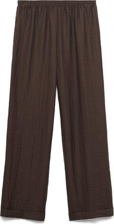 Mango Elastic Waist Lyocell Blend Pants in Chocolate at Nordstrom, Size X-Small