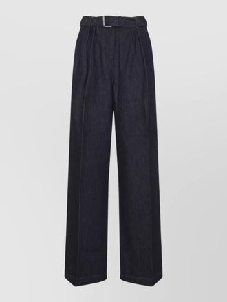 Dries Van Noten denim high-rise wide-leg trousers