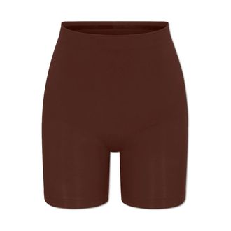 SKIMS Seamless Sculpt High-Waisted Short - Dames - Corrigerend ondergoed - Bruin - XL - Nylon - Ondergoed