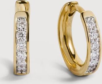 Monica Vinader Gold Essential Diamond Huggie Earrings Lab Grown Diamond
