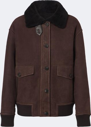 Yves Salomon Chaqueta de ante conborrego