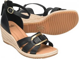 S&ouml;fft Womens Ivy Wedge Sandals In Black