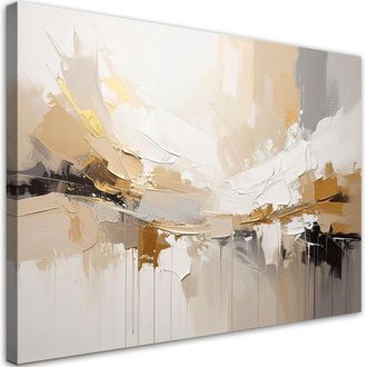 Feeby Impresi&oacute;n De Imagen Paisaje Abstracto Minimalista En Beiges Claros 100x70