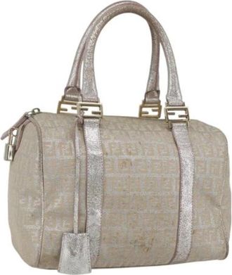 Fendi Pre-owned Vintage Canvas Handtas - Dames - Vintage Handtas - Grijs - ONE Size - Vintage