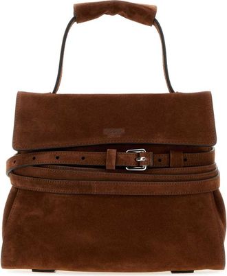 Moschino Dark Brown Tie Me Small Shoulder Bag