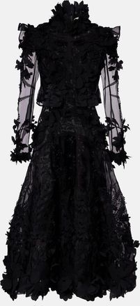 Zimmermann Abito midi Hypnotic in organza di seta