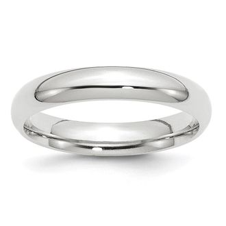 Diamond2Deal 14k White Gold 4mm Standard Weight Comfort Fit Wedding Band Ring