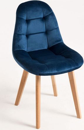 Regalos Miguel Packs Sillas Comedor - Pack 2 Sillas Kelen Terciopelo - Azul