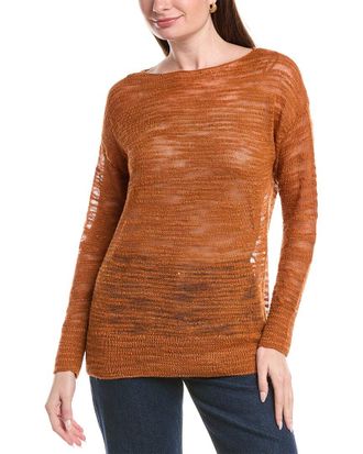 Lafayette 148 New York Dropped Shoulder Bateau Neck Sweater