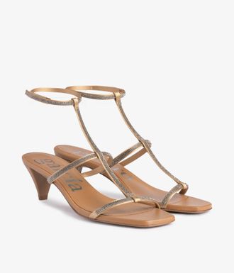 Pedro Garcia Slingback gladiator metallic sandal with crystals | Aliven | Spring Summer 26 |PEDRO GARCIA