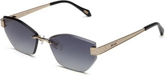 Just Cavalli Square Metal Zonnebrillen - Dames - Zonnebrillen - Geel - 58 MM - Accessoires
