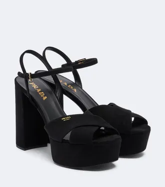 Prada Suede platform sandals
