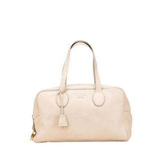 Prada unisex, Pre-owned, Wit, Maat: ONE Size Leer