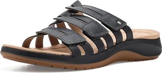 Clarks Maelynn Abby Womens Sandals Black Leather : 7.5 A - Narrow