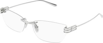 Balenciaga Glasses, female, Gray, Size: 62 MM Cat-eye Optical Frame