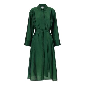 Max Mara SmmAnna Midi Dress - female - Max Mara - Shirt Dresses - Green - 2XL - Dresses
