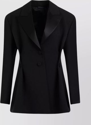 Givenchy buttoned wool jacket satin lapels
