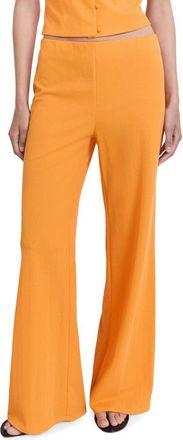 Mango Flowy Straight Leg Pants in Orange at Nordstrom, Size X-Small