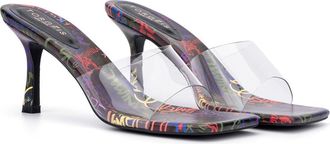 Torgeis California Clear Strap Stiletto Sandal in Black at Nordstrom Rack, Size 6.5