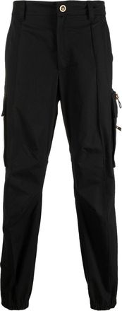 Versace slim-cut cargo trousers - men - Cotton/Cotton/Polyamide - 52 - Black