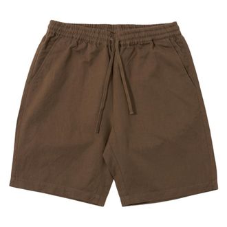 Universal Works Khaki Linen Slub Weave Shorts - male - Universal Works - Casual Shorts - Brown - W36 - Shorts