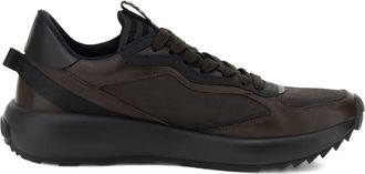 Boggi Milano Trail lace-up sneakers - men - Leather/Polyester/Fabric/Rubber - 10 - Brown